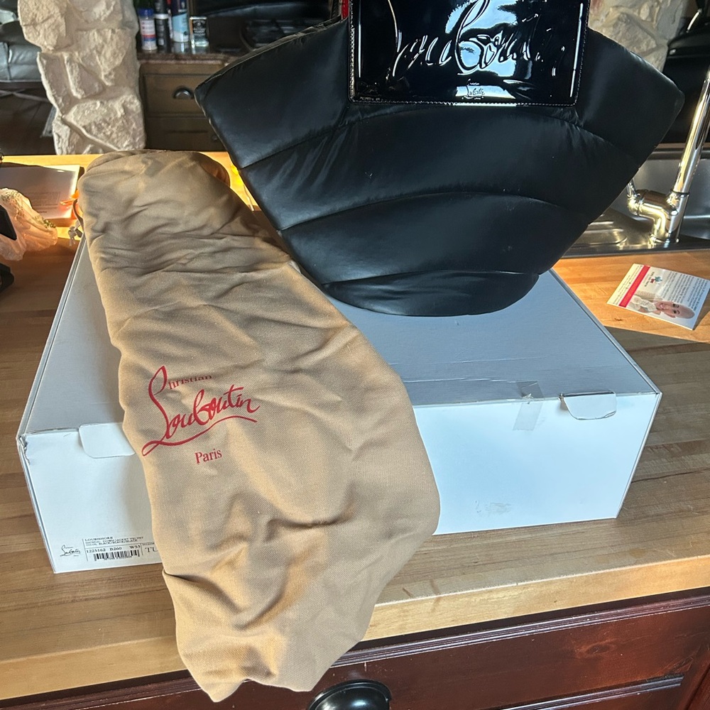 Christian Louboutin Puffer Down Jacket Black Tote